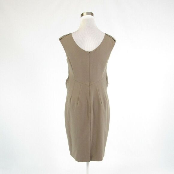 Taupe MAGASCHONI COLLECTION sheath dress 6 - Picture 7 of 9